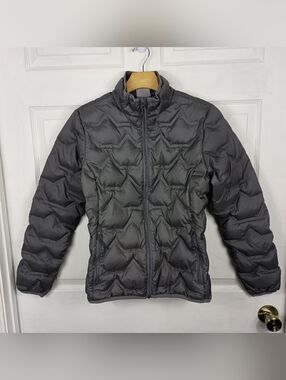 Columbia Jacket Small Womens Gray 650 Down Puffer Delta Ridge Omni Heat Packable
